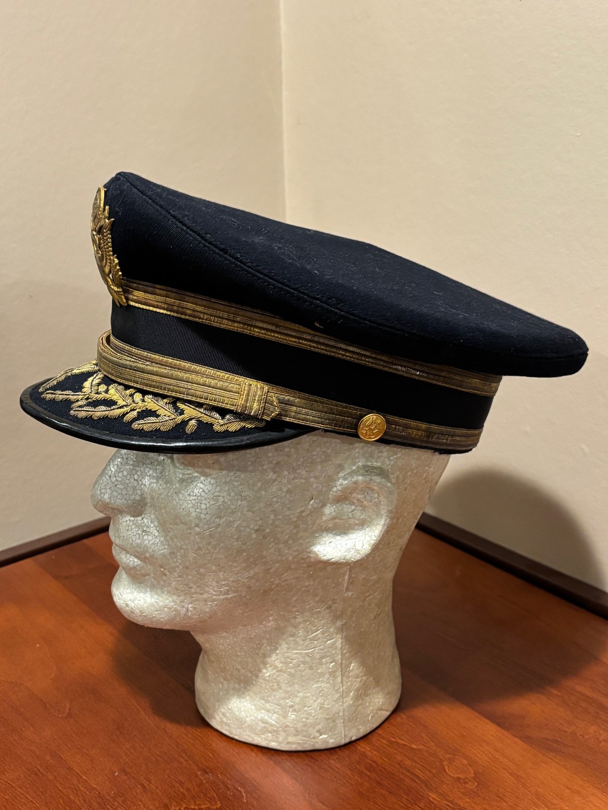 WWII ERA US ARMY CHAPLAIN DRESS & SERVICE VISOR HAT CAPS IDENTIFIED NAMED + MORE