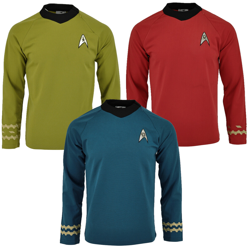 Cosplay The Original Series Kirk Gold Spock Blue Red Shirt TOS Starfleet Uniform