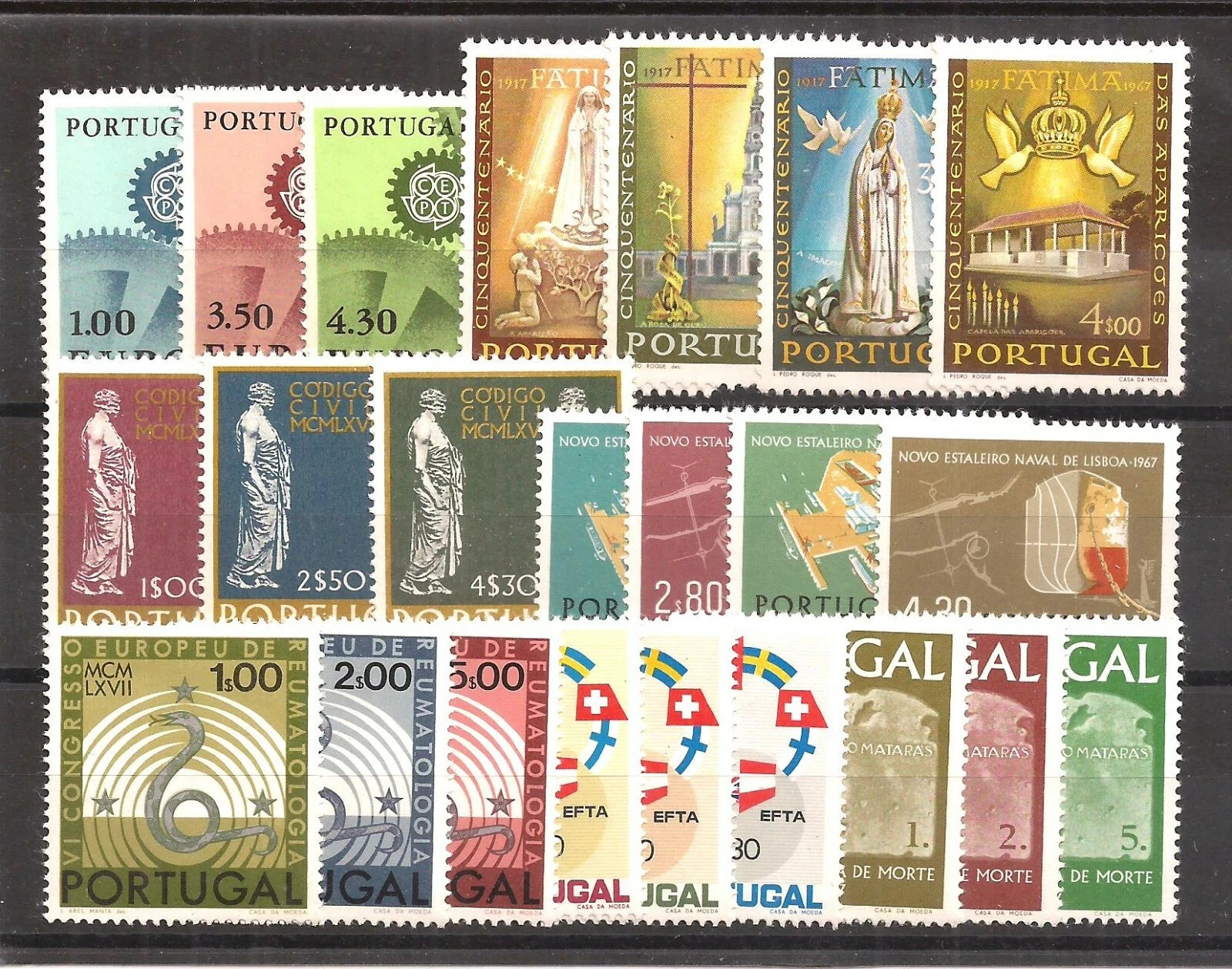 PORTUGAL 1967 COMPLETE YEAR SET MINT NEVER HINGED MNH
