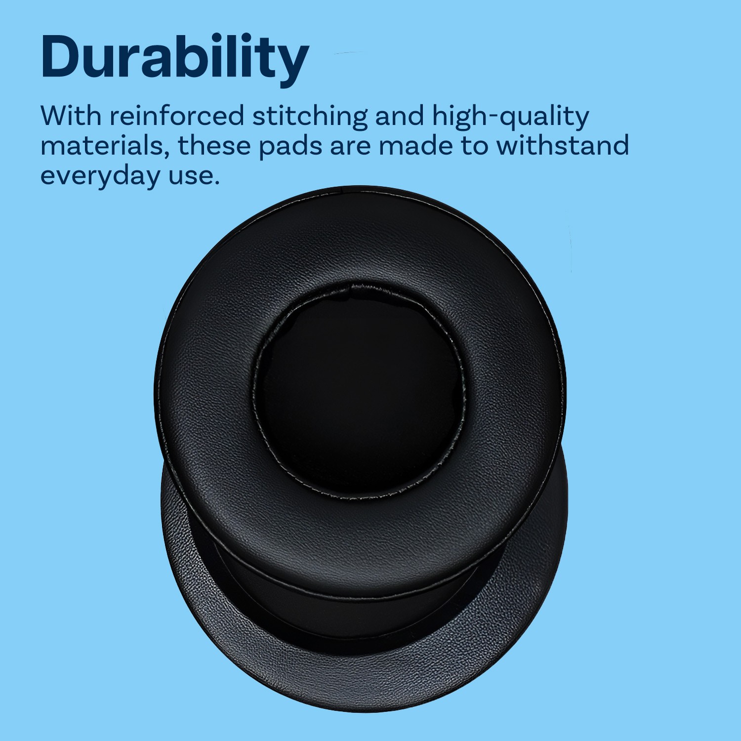 Replacement Ear Pads for Skullcandy Hesh/Hesh 2 - Protein Leather Black