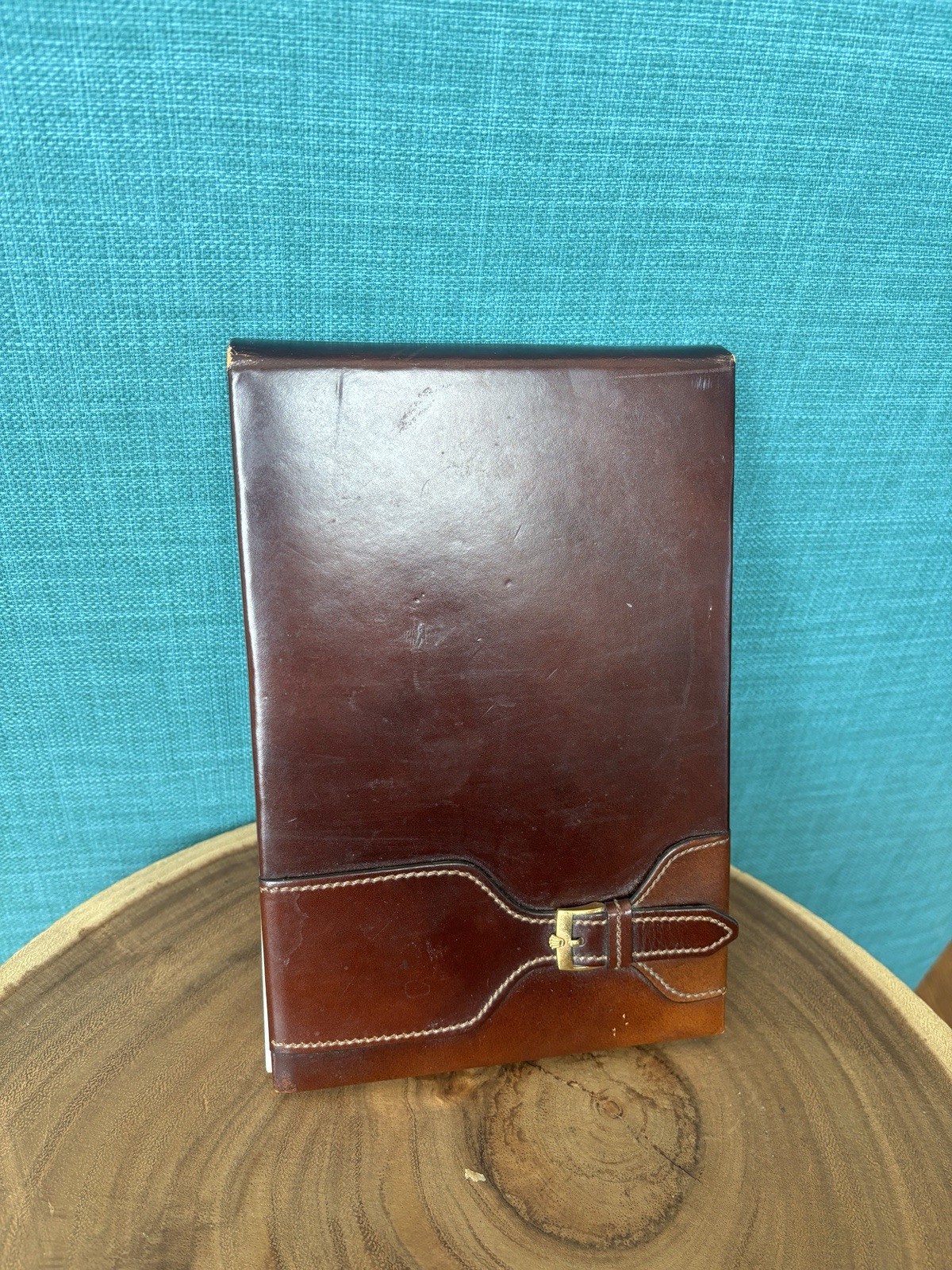 Vintage Rolex Leather Bound Dealer’s Quote Notepad Book With Paper 70’s Gold