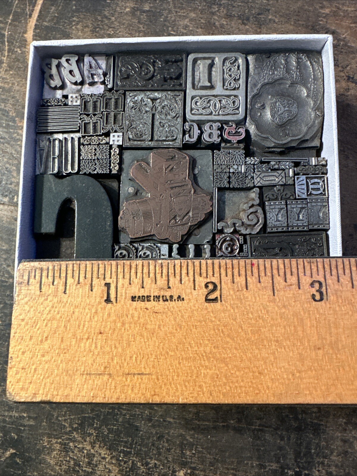 Printing Blocks Lead Ornamentals Borders Dingbats. Beautiful Variety!! #QQ