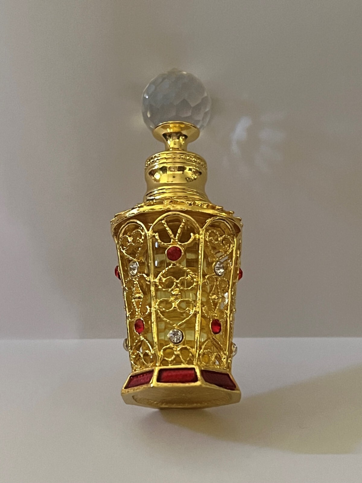 In HIs Presence Prayer Anointing Oil Gold Gemstone Bottle 15 ML