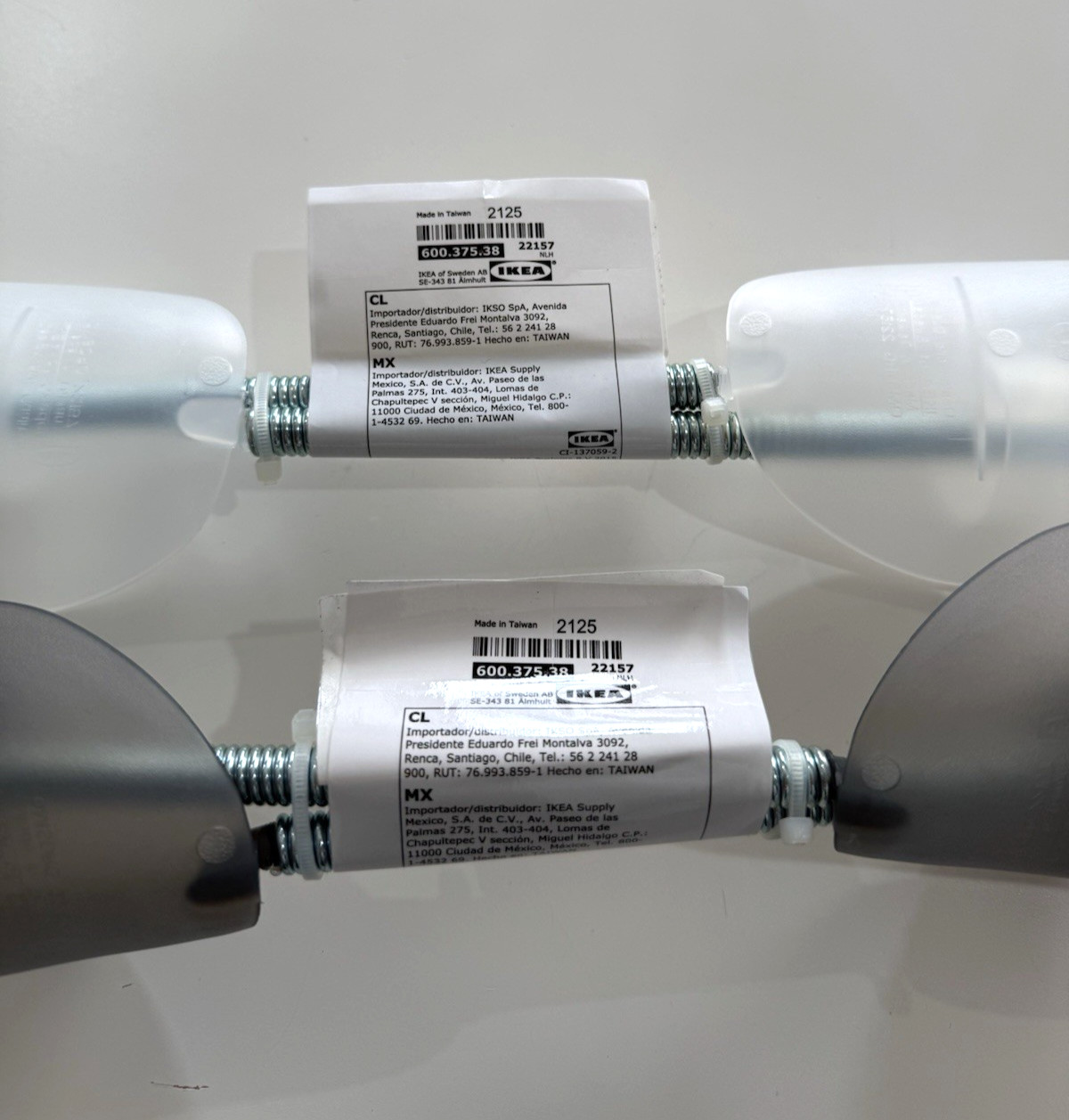 2 pairs IKEA Omsorg Shoe Form Clear/ Light Gray New 600.375.38