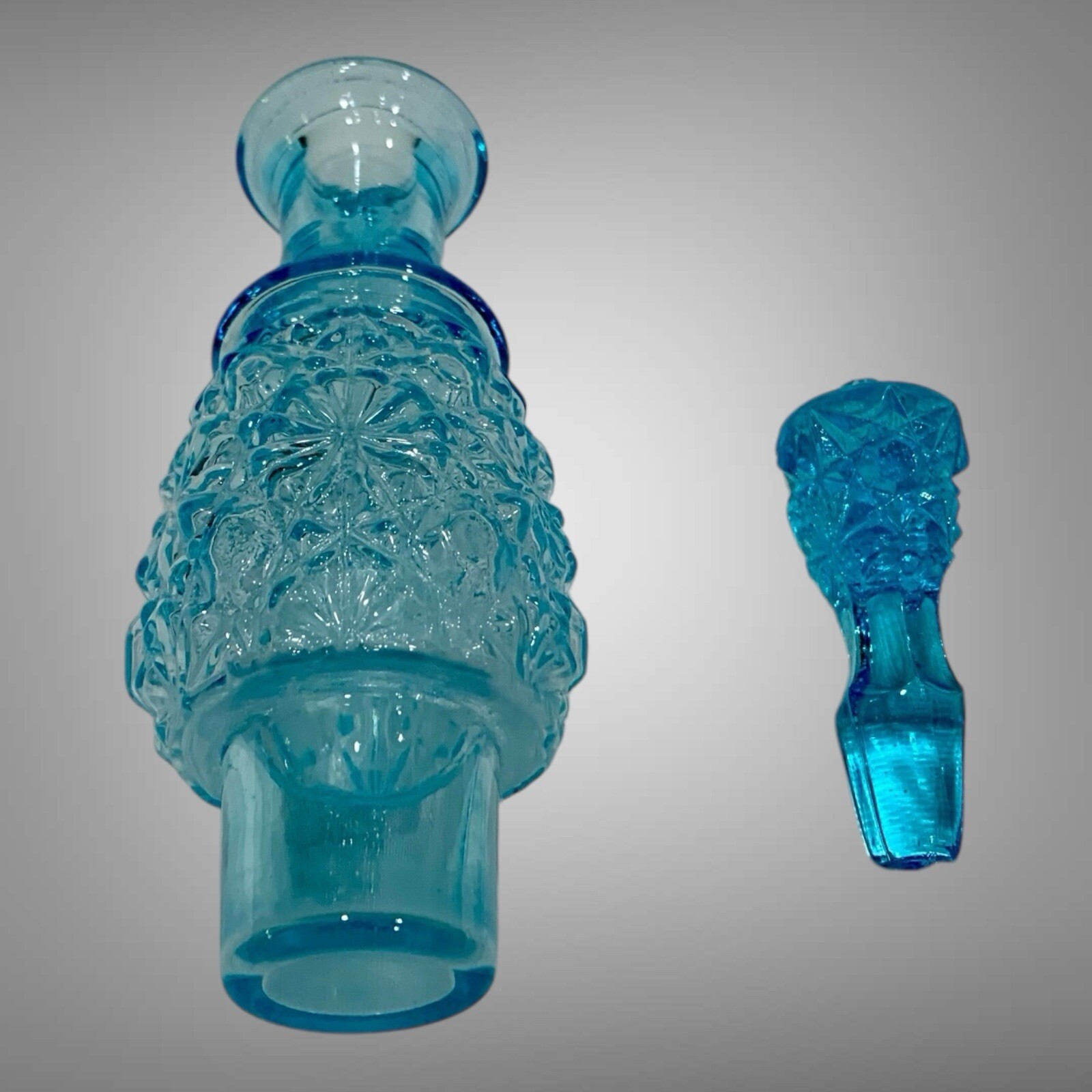 1860s Belmont Co. EAPG Pattern Glass Condiment Cruets (2) And Castor Set