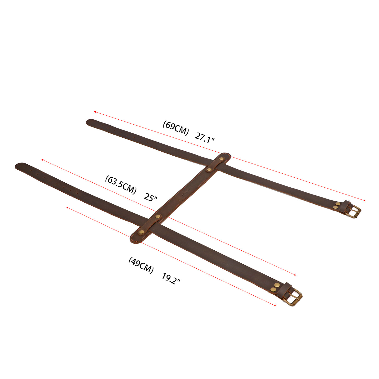 Leather Picnic Motorcycle Blanket Carry Handle Belt Bedroll Strap-Xmas Gift