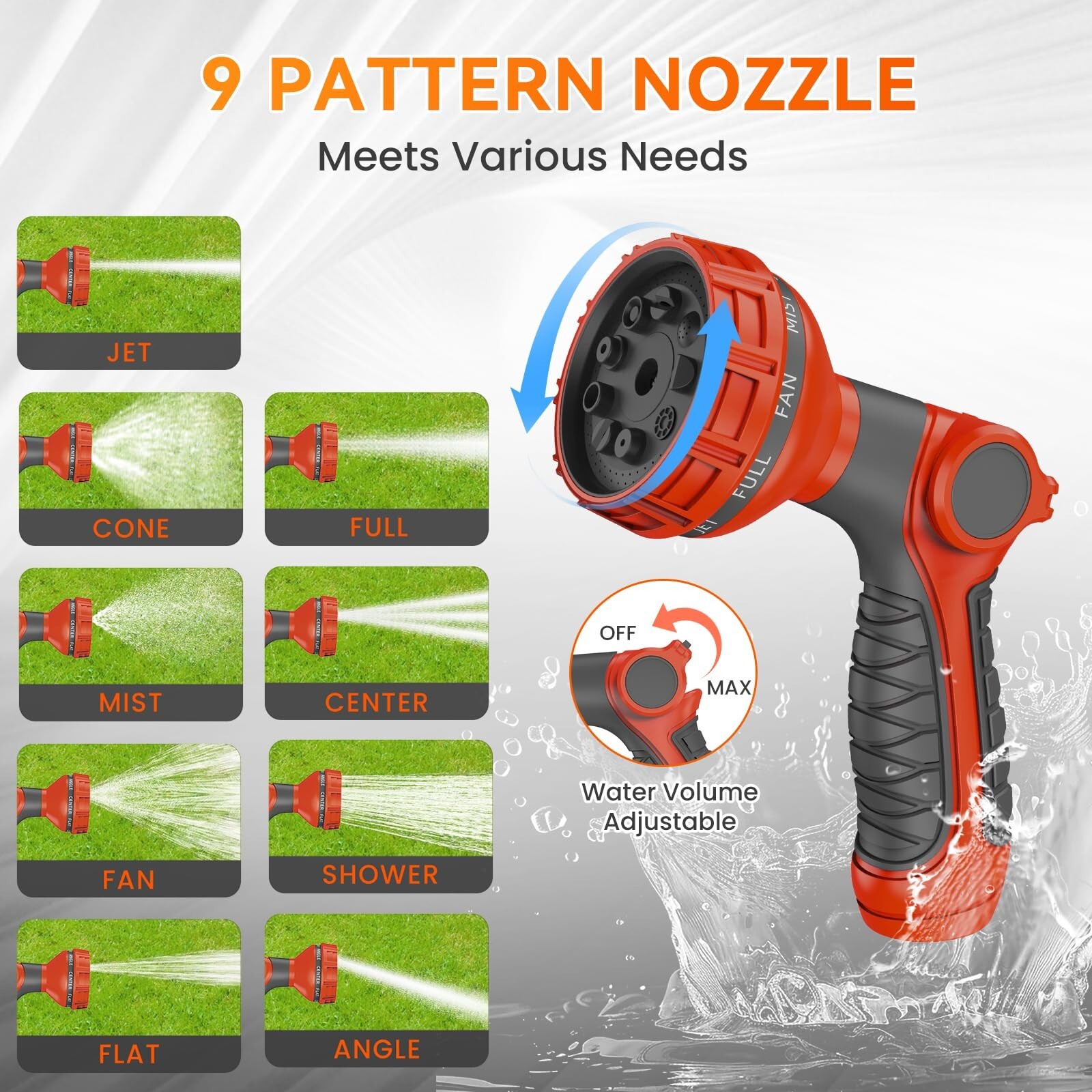 Retractable Garden Hose Reel 1/2 in x 130 ft Wall Mounted Garden Hose Reel