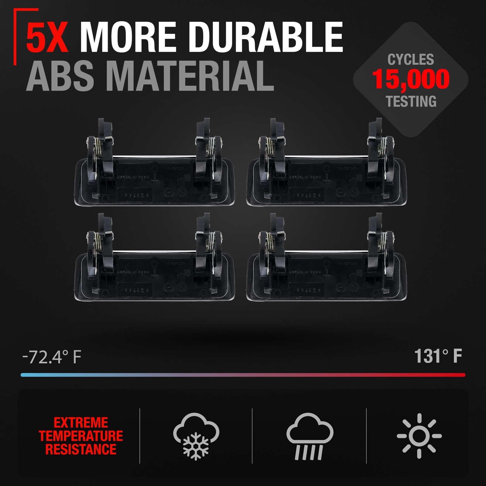 Exterior Door Handle 4-Set for 98-01 Explorer & Mountaineer, 2L2Z7822404AAPTM