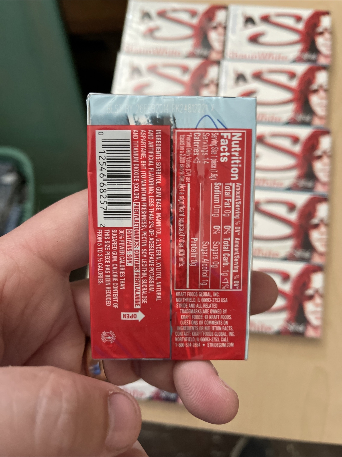 Lot Of 12 Stride White Mint Snowboard Shaun White Gum Sealed Collector RARE 2014