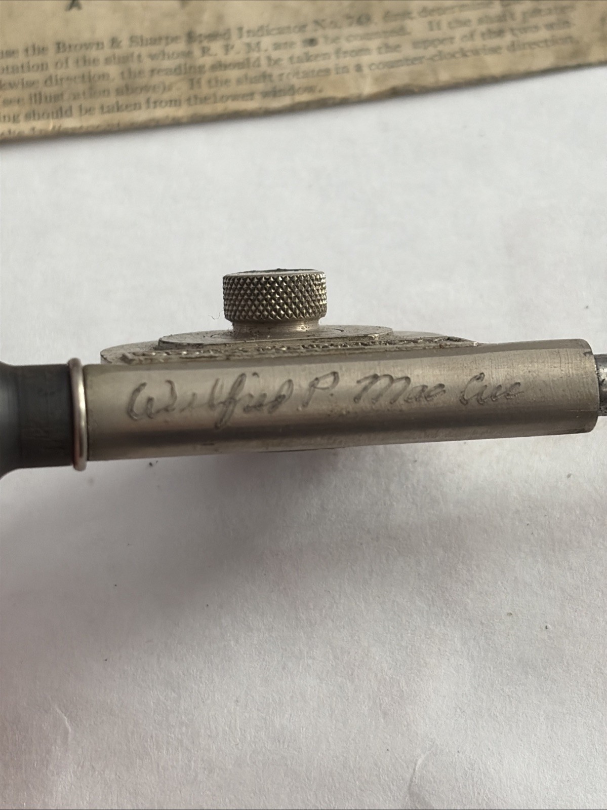 Vintage Brown & Sharpe Mfg.Co Speed Indicator No. 748