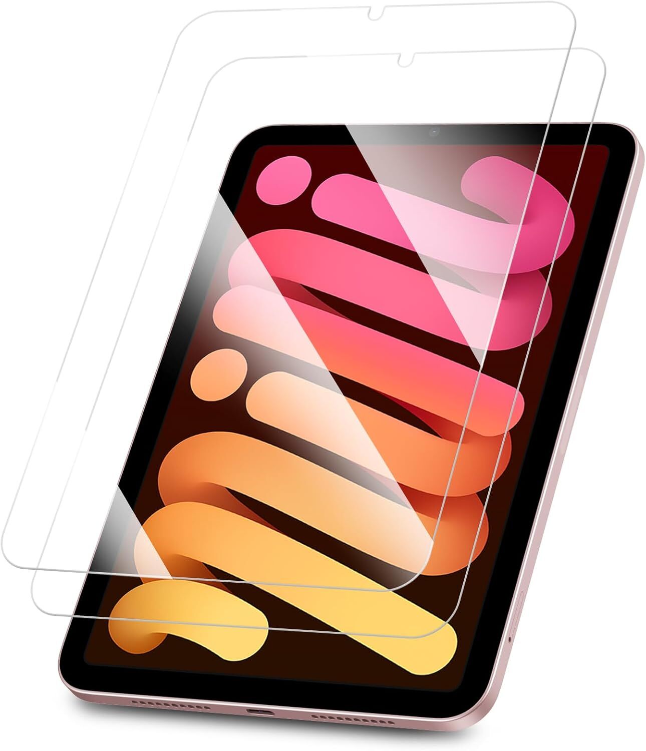 2-Pack Tempered Glass Screen Protector for iPad Mini 7 (A17 Pro)2024/iPad Mini 6