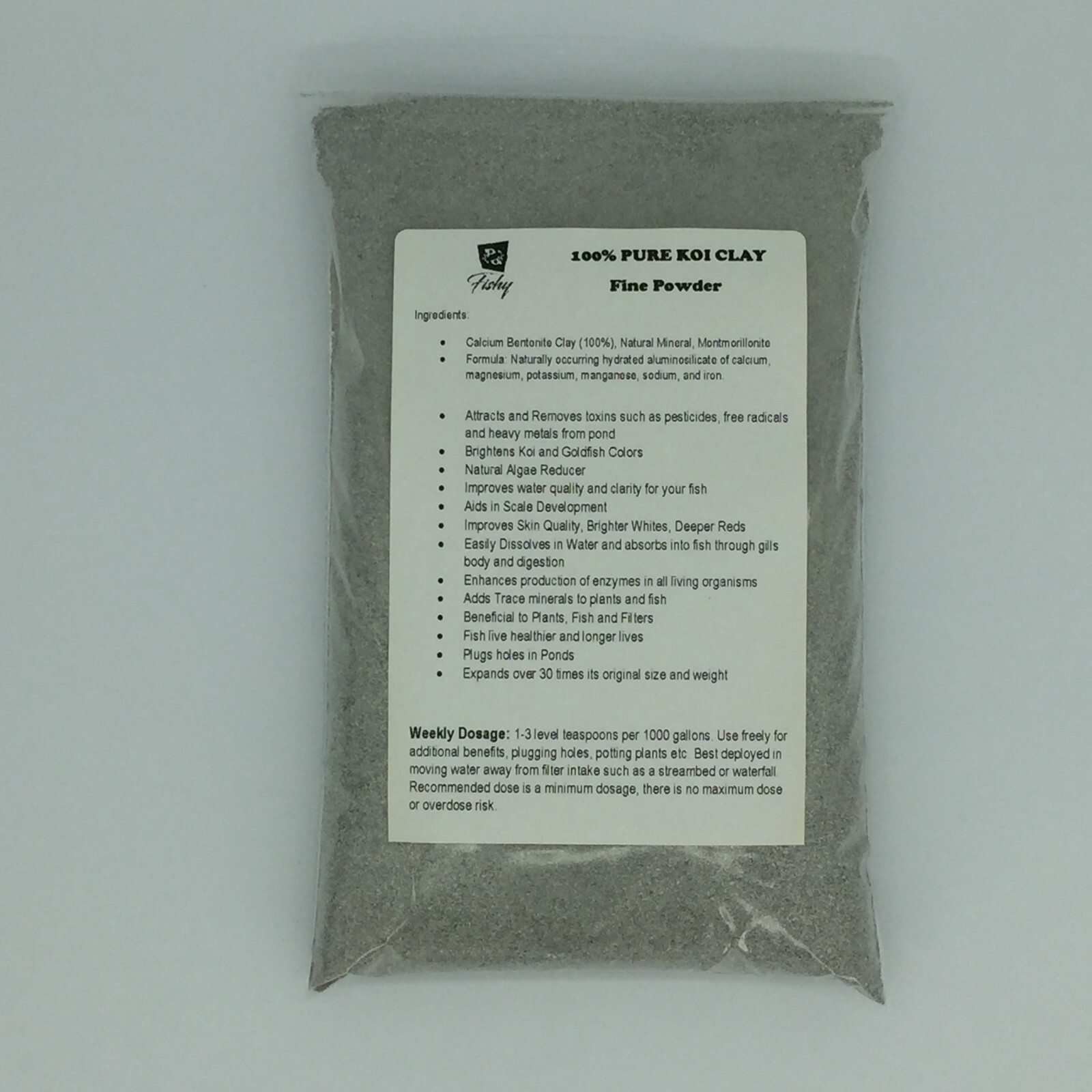 100% Pure KOI CLAY CALCIUM BENTONITE for KOI and GOLDFISH Ponds BULK PRICE SAVE!
