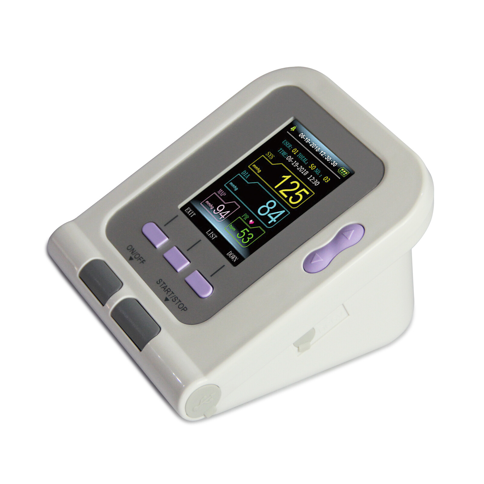 Home Care FDA CE Digital Blood Pressure Monitor Upper Arm NIBP SpO2 PR+ Software