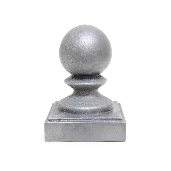 Cast iron Ball Fence Finial Square Post Caps Topper For 3 x 3" Posts | 4 Pieces