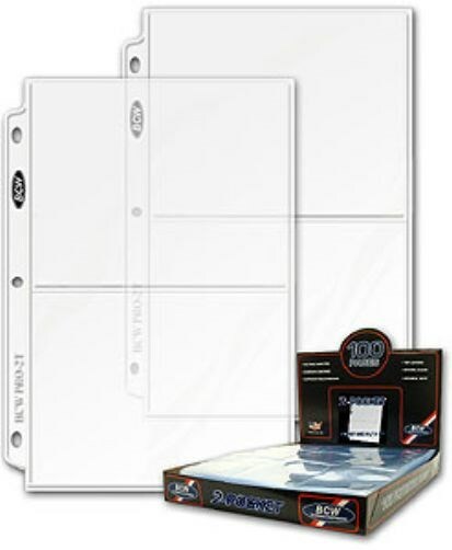 Box of 100 BCW Pro 2-Pocket 5 x 7 Photo Album Pages 5x7 picture binder sheets