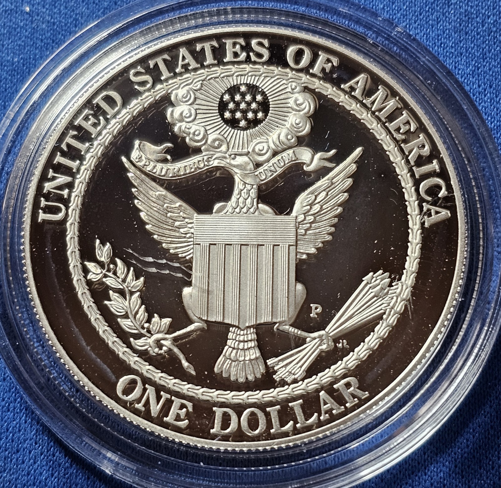 2008 P US Mint Bald Eagle Commemorative Proof Silver Dollar w Box & COA