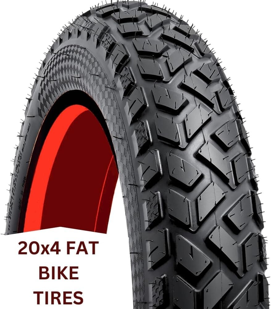 20" Heavy Duty Fat E-Bike Tires 20x4.0 with Tubes - All-Terrain Set