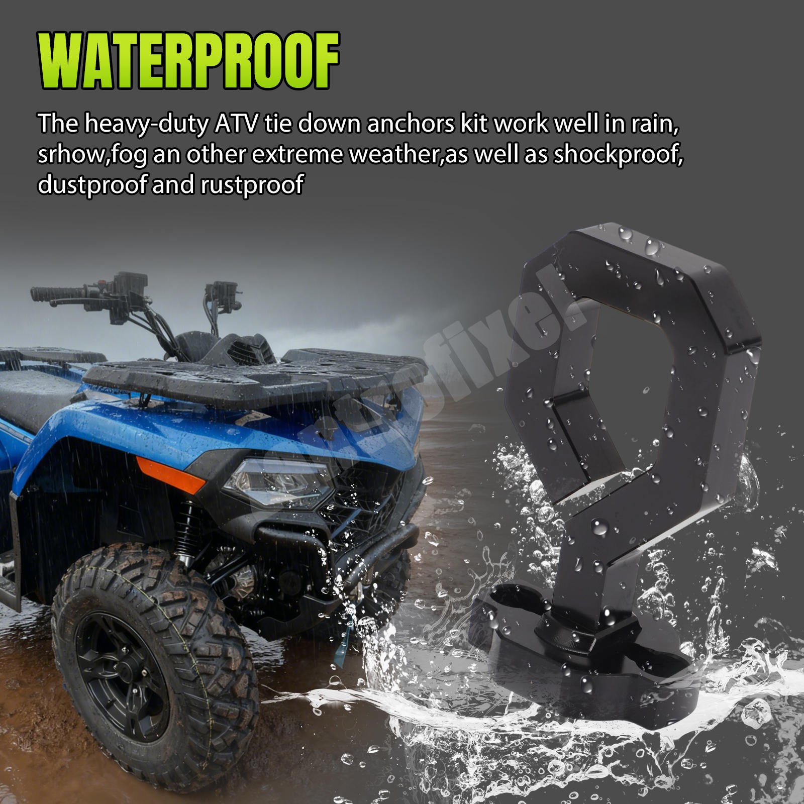 Eye Bolt Tie Down & Accessory Anchor For CFMoto Quick Attach ATV & UTV – 2 Pack