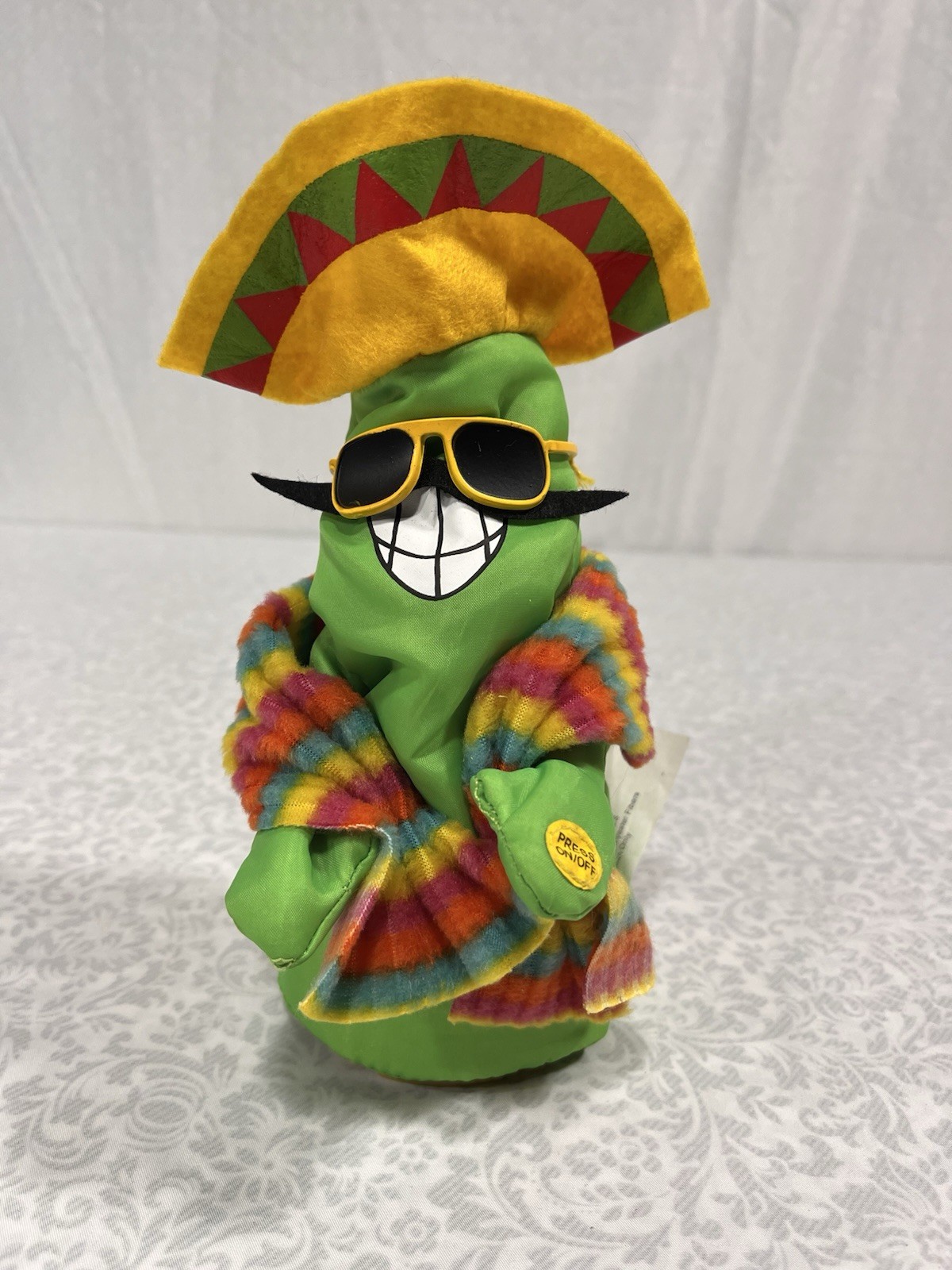 Gemmy "PEDRO" Animated Dancing Cactus Tree Animated Plush Sings Tequila 9”