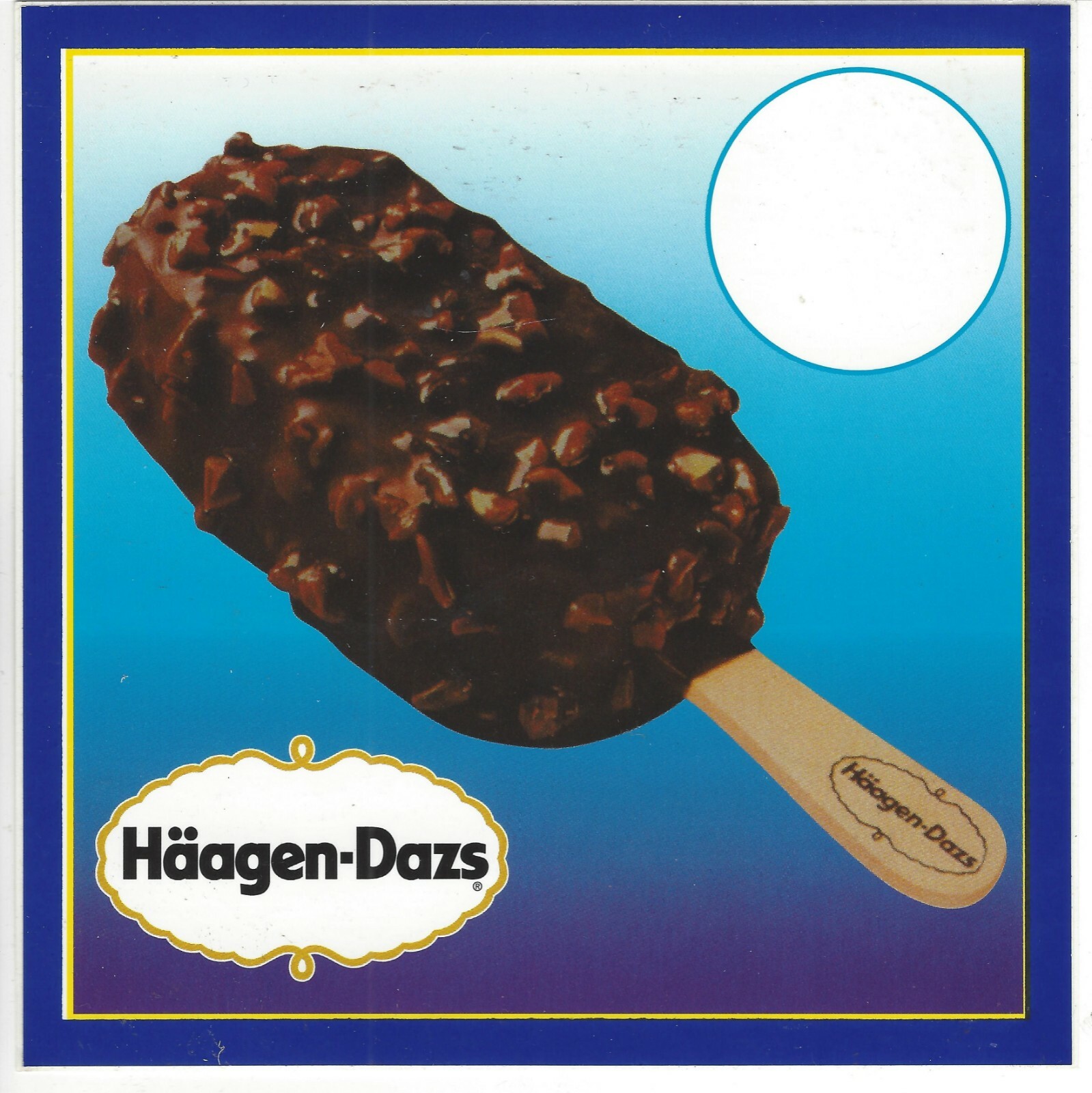 Häagen-Dazs (Ice Cream Bar), Ice Cream Truck Decal/Sticker, New Old Stock 5 3/4"