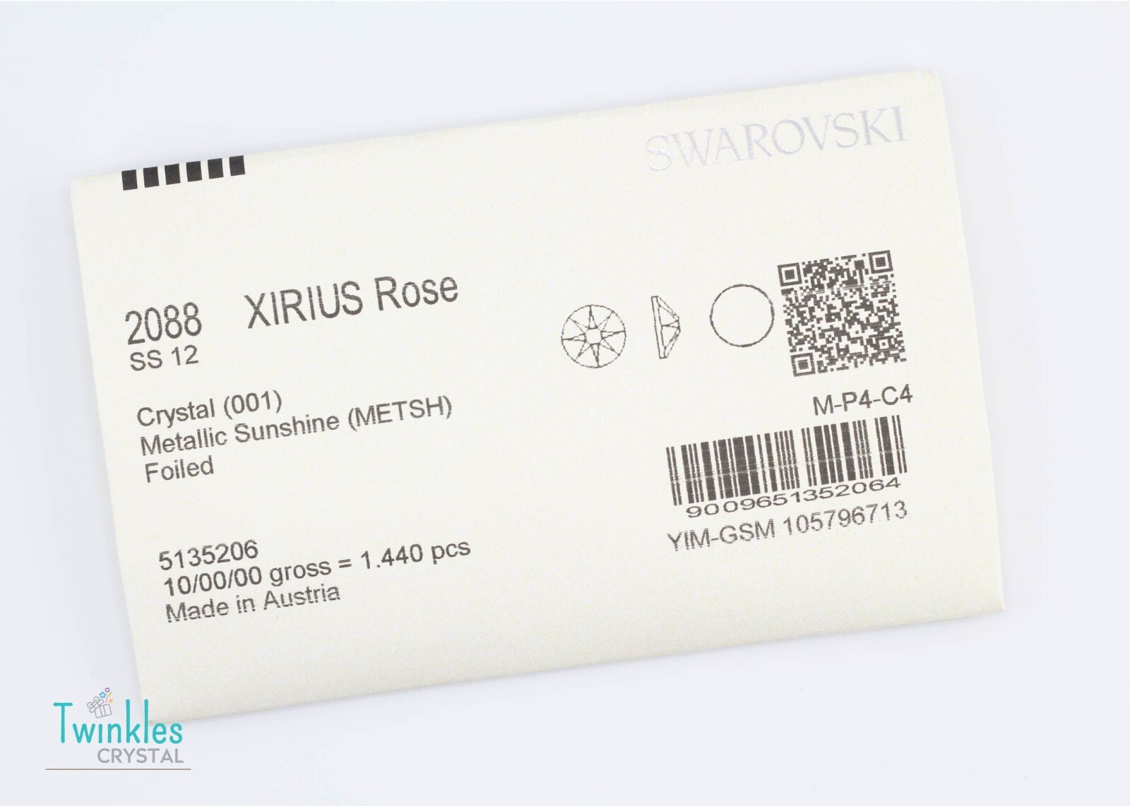 1.7-6.5mm (144pcs) 2058/2088 Swarovski FlatBack Crystal Foil Rhinestone Nails