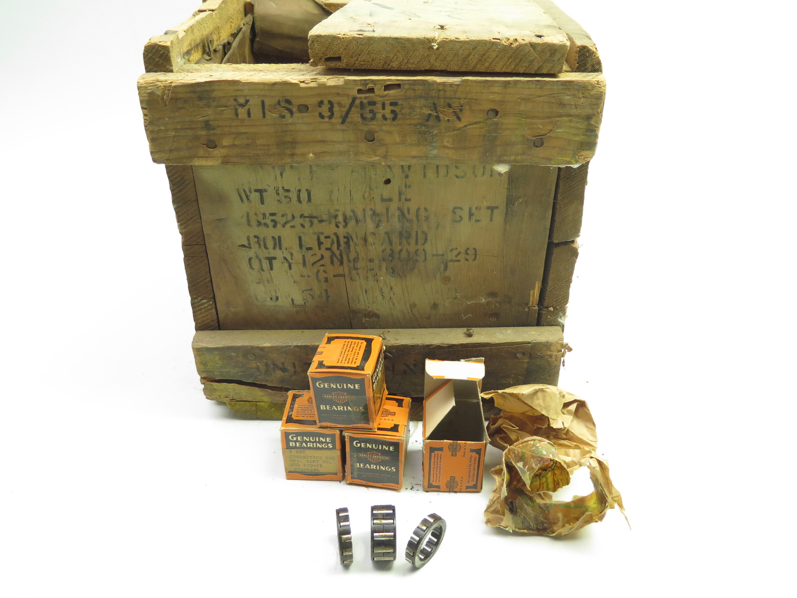 NOS 1929-73 Harley-Davidson 45 Flathead Connecting Rod Bearings Standard 309-29