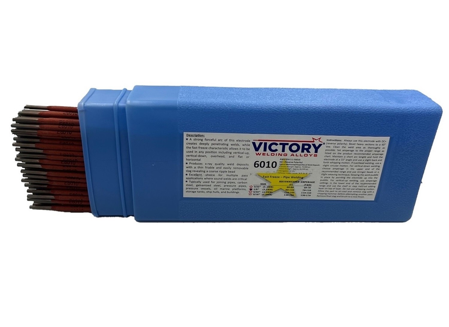 E6010 1/8" 5Ibs Stick Welding Electrode 6010 Welding Rods 1 Pack 5Ibs