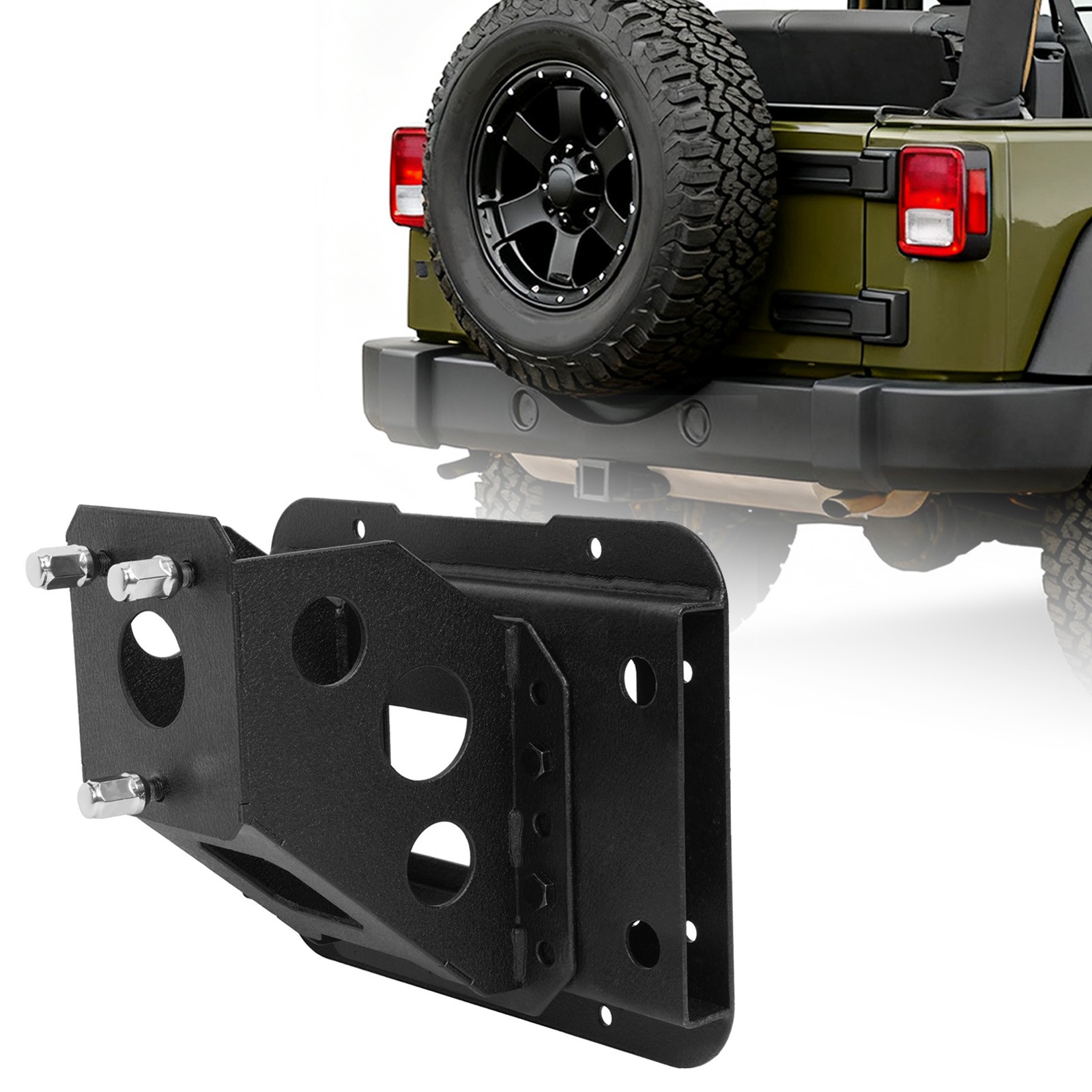 New Rear Spare Tire Carrier Rack For Jeep Wrangler JK JKU Unlimited 07-18