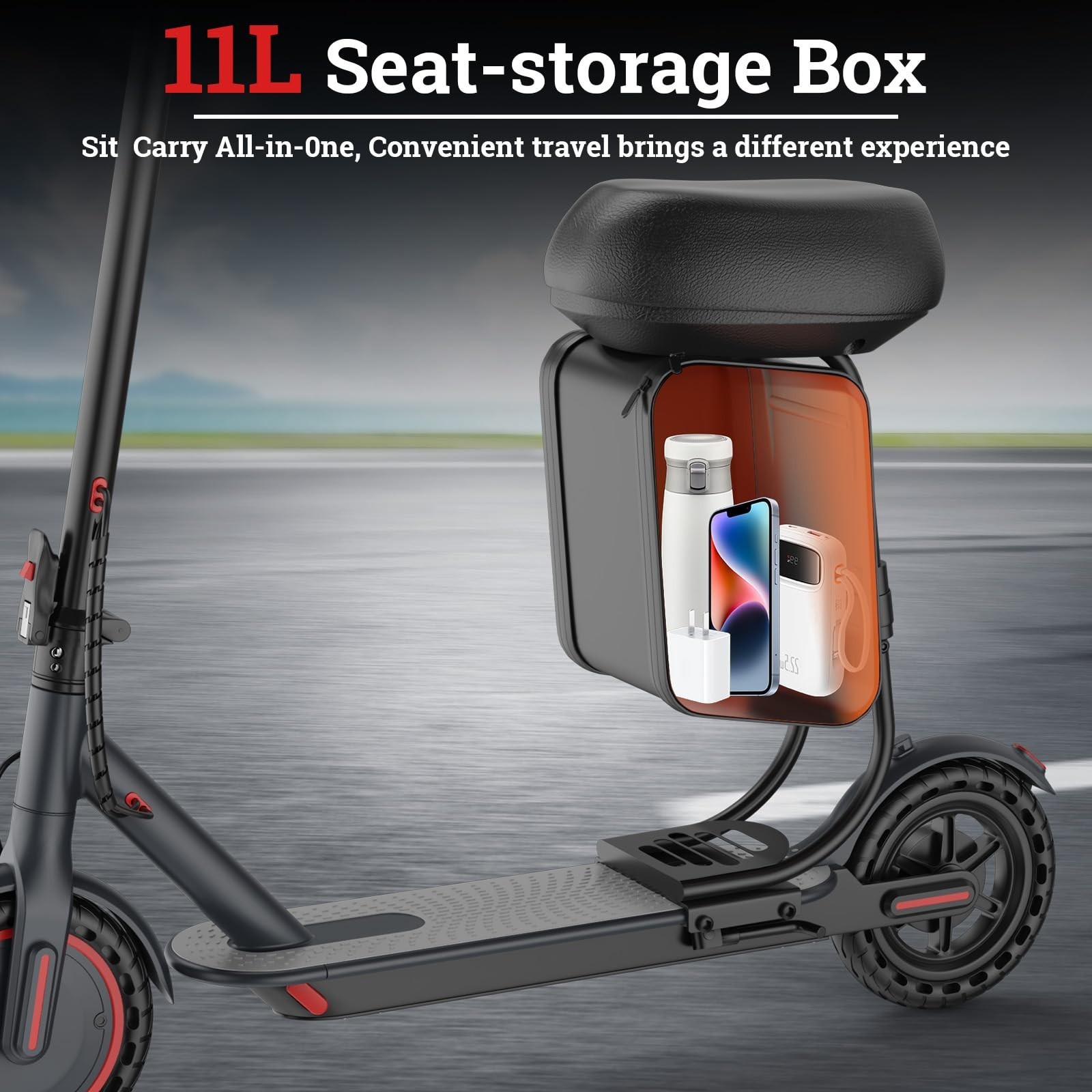 LADPED Electric Scooter with Seat for Adults 31KM/H Folding Commuter E-Scooter