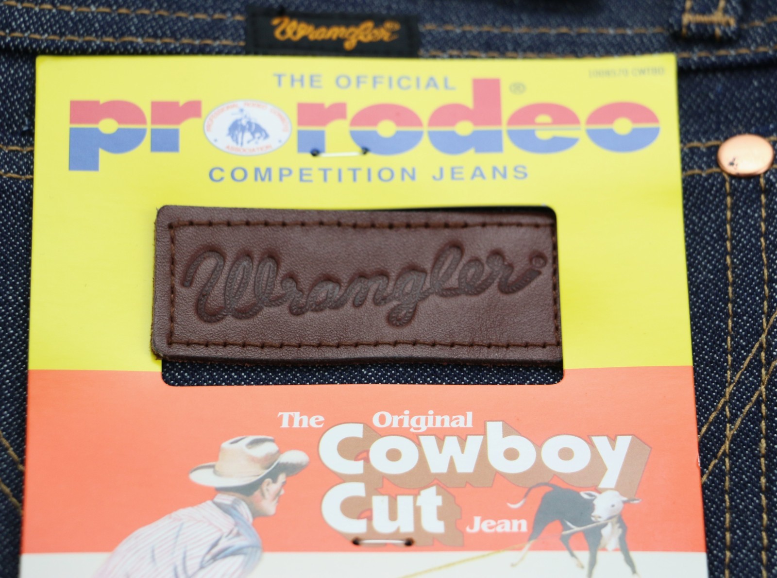 Wrangler 13MWZ Men's Jeans 100% Cotton Selvedge Denim Broken Twill Dark Indigo