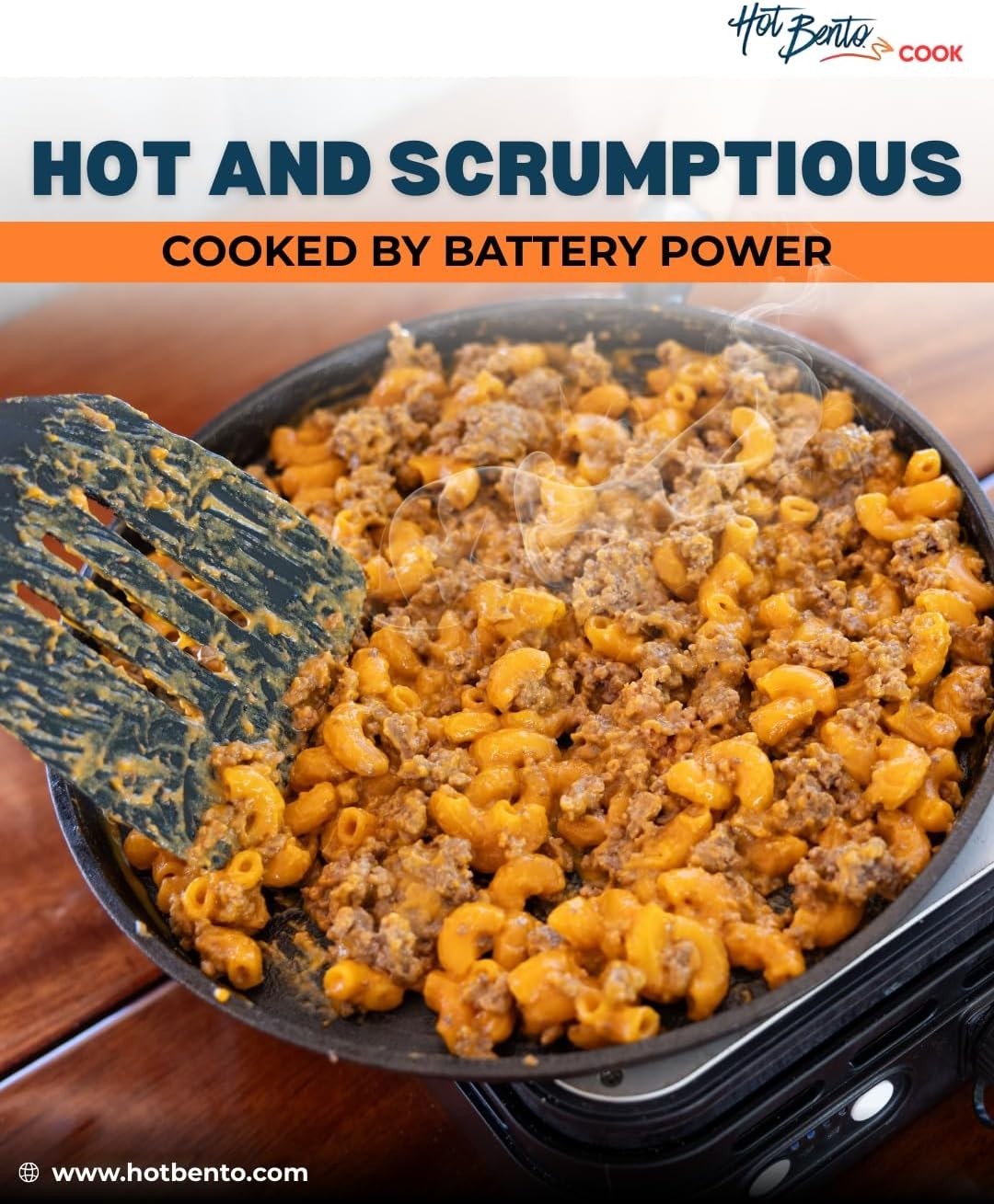 Hot Bento Cook Portable Battery-Powered Flameless Cooker, Hot Plate, Outdoors