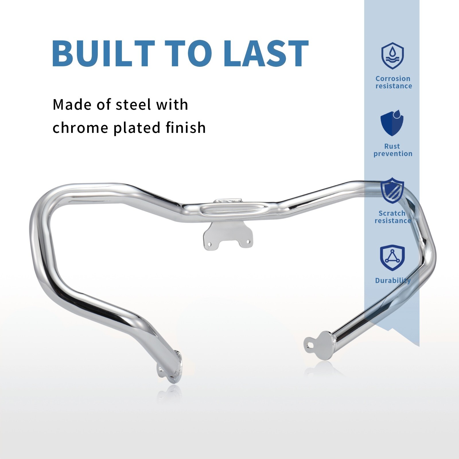Touring Engine Guard Crash Bar for 2014-Later Harley Street Glide Silver