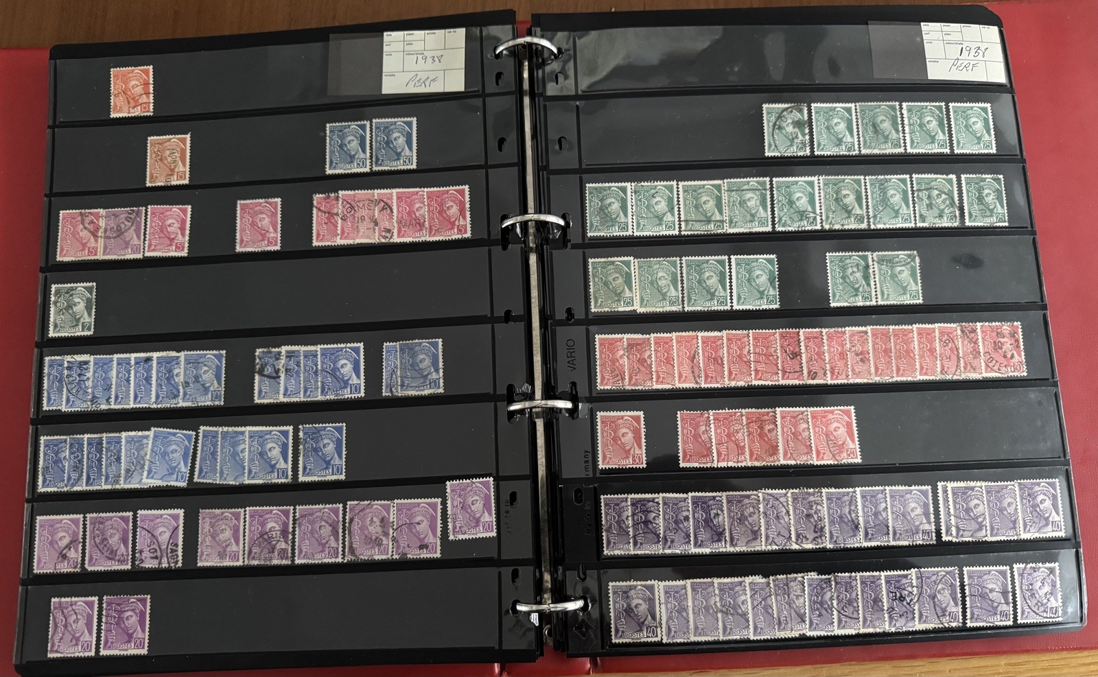 France Stamp Collection With 70 Pages PVC Album 1900-Modern-Some Early Good CV