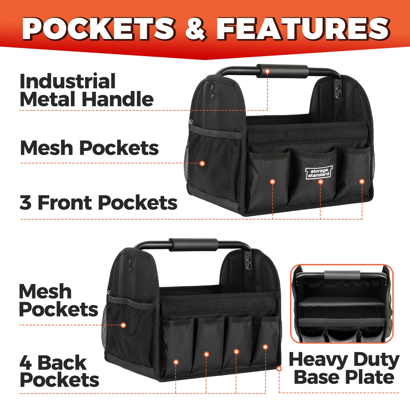 Detailing Caddy Organizer with Handle - Storage, Cars, & Cleaning Caddy