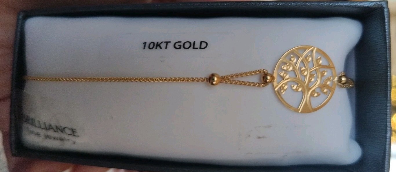 10k Gold Tree Of Life Brilliance 9" Bolo Bracelet