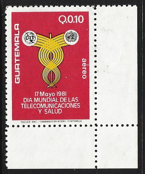 GUATEMALA 1983 SCOTT C762  TELECOMM MINT NH