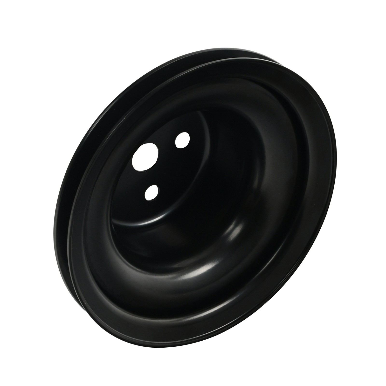 Steel Single-Groove Water Pump Pulley Black for 1965-1969 SBF 260 289 351W V8