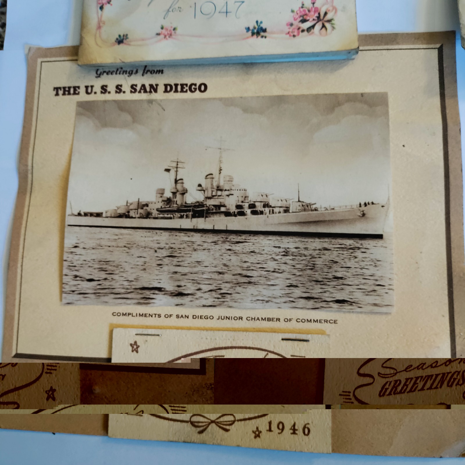 1940s Era Ephemera Lot Letters Postcards Photo Advertisement Dusty Condition