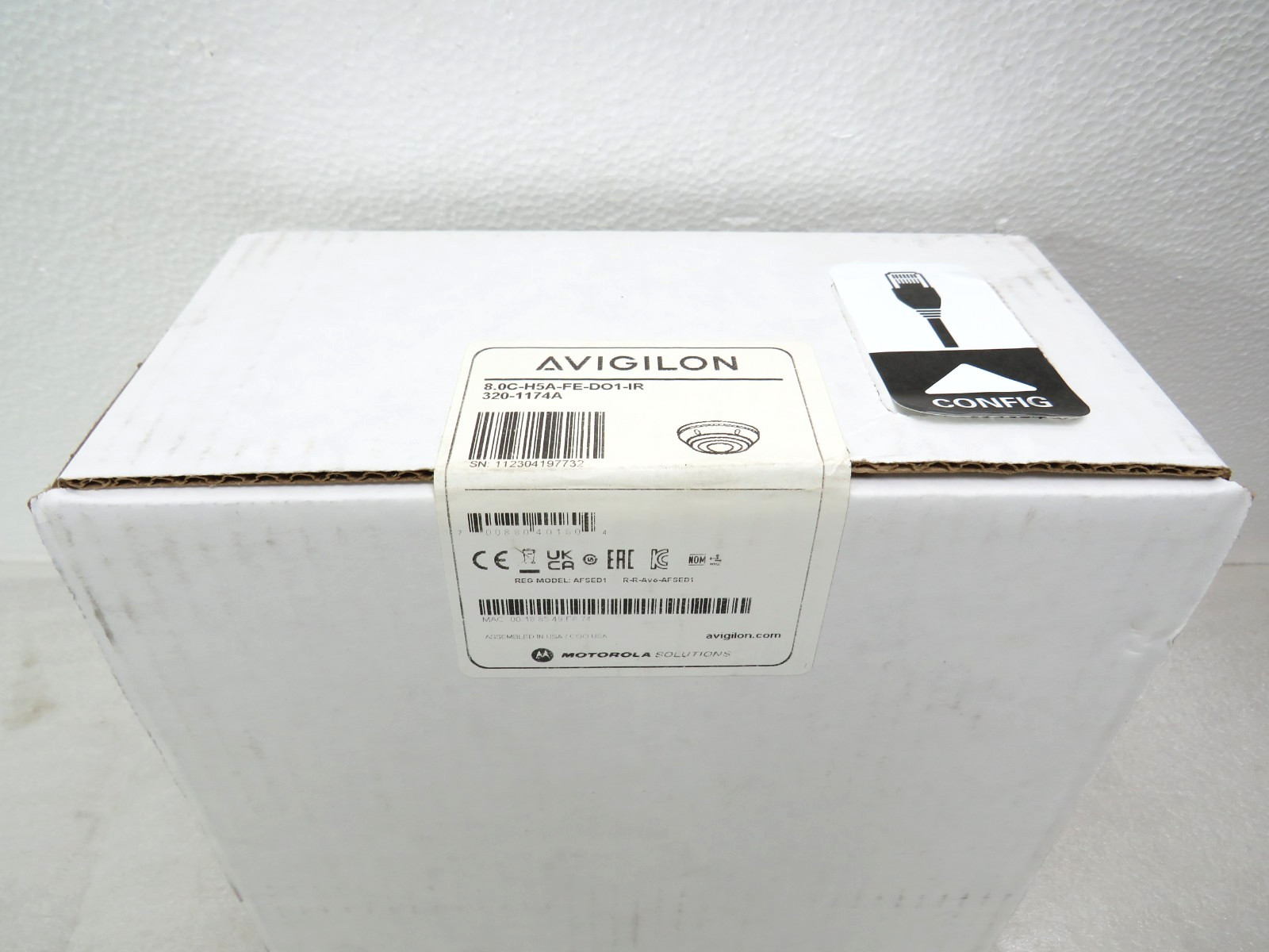 Avigilon 8.0C-H5A-FE-DO1-IR 8MP H5A 360 Degree Fisheye Network Cam (SEALED) SSI