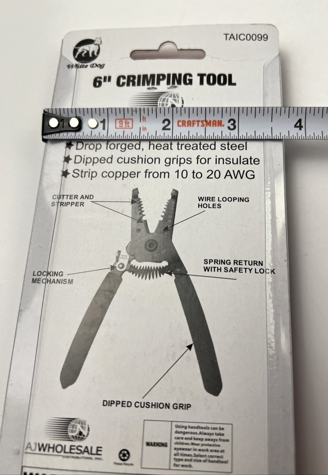 6" Crimping Tool - White Dog Unopened