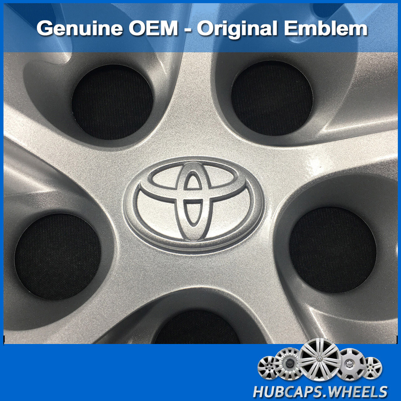 Hubcap for Toyota Camry 2012-2014, Genuine Factory OEM 16-in Wheel Cover 61163