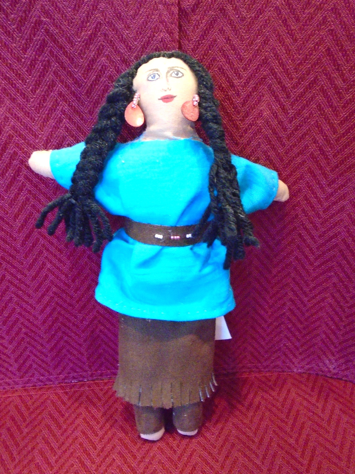 Authentic Native American Lakota Sioux Indian Doll  10" 2014