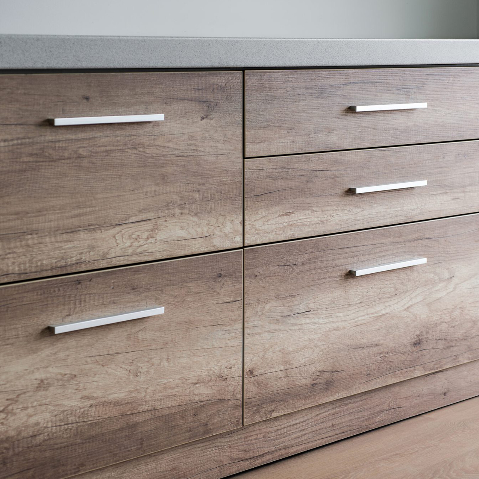 Modern Brushed Nickel Square Style Cabinet Handle Pulls Bar Door Drawer Hardware