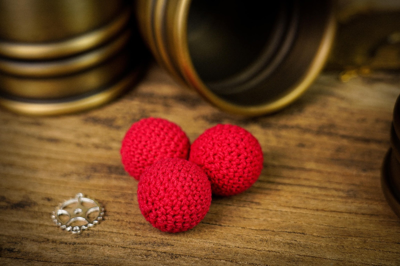 Artistic Combo Cups and Balls (Brass) by TCC magic tricks