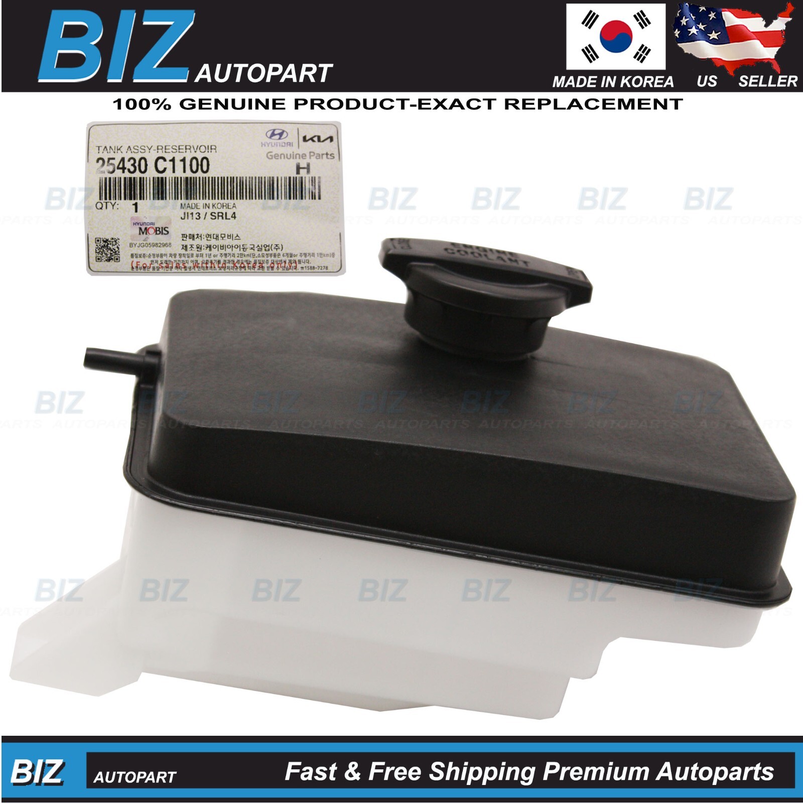 Genuine Coolant Expansion Reservoir for 2015-2019 Hyundai Sonata 25430-C1100