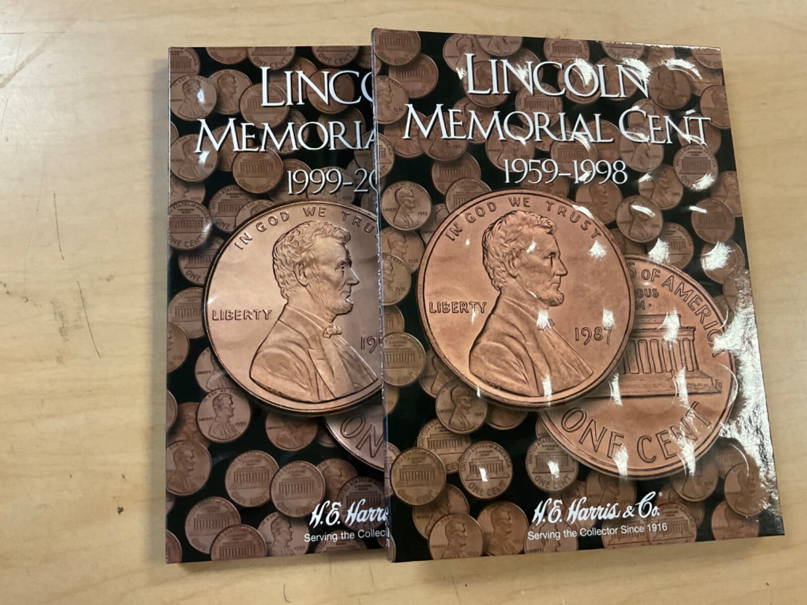 Complete BU Set-Lincoln Mem./Shield Cents 1959 - 2025 in New H.E. Harris Folders