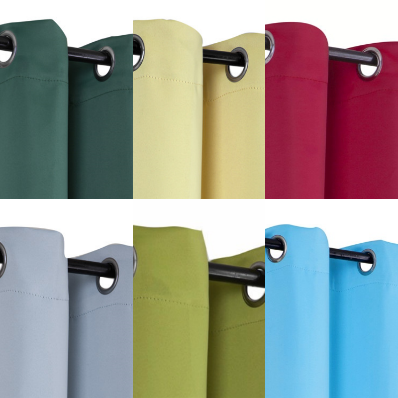 1/2PC100% BLACKOUT UNLINED HEAVY THICK THERMAL PANELS WINDOW CURTAIN TREATMENT