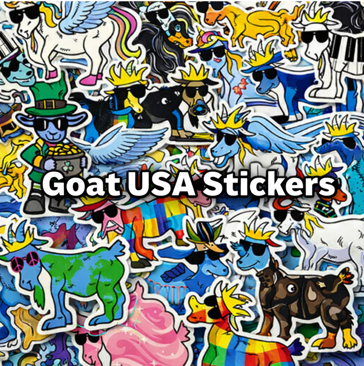 SALE RARE  🚨 ☘️Goat USA Stickers 🐐  Most Under $4" 🚨☘️Over 195  to choose