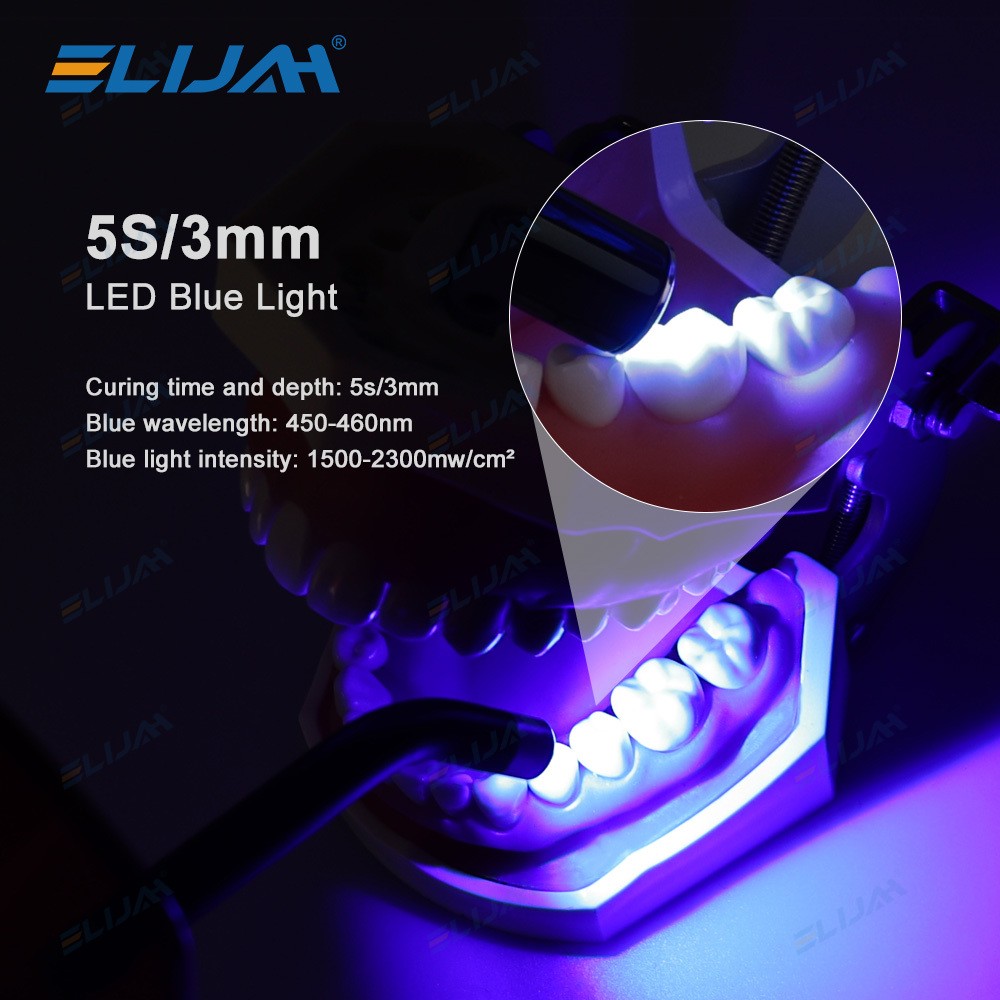 Dental Wireless Cordless LED Cure Curing Light Lamp 2000mw 5W Tool Resin Cure BK