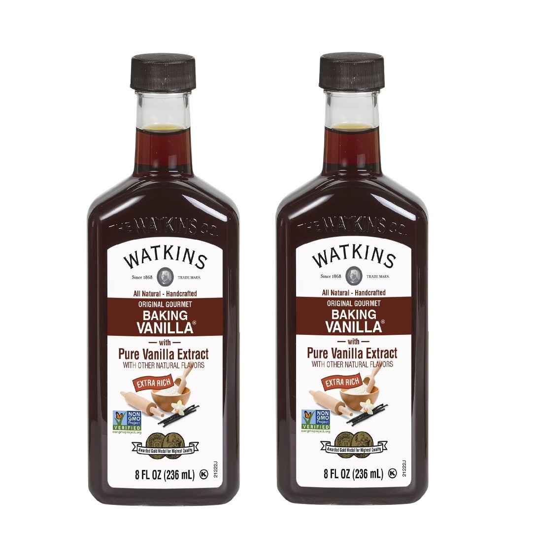 Watkins All Natural Original gourmet baking Vanilla with Pure Extract 8 oz 2 PK